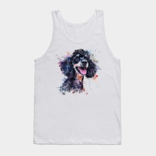 Poodle Pop Art Water Colors for Dog Lovers Tank Top